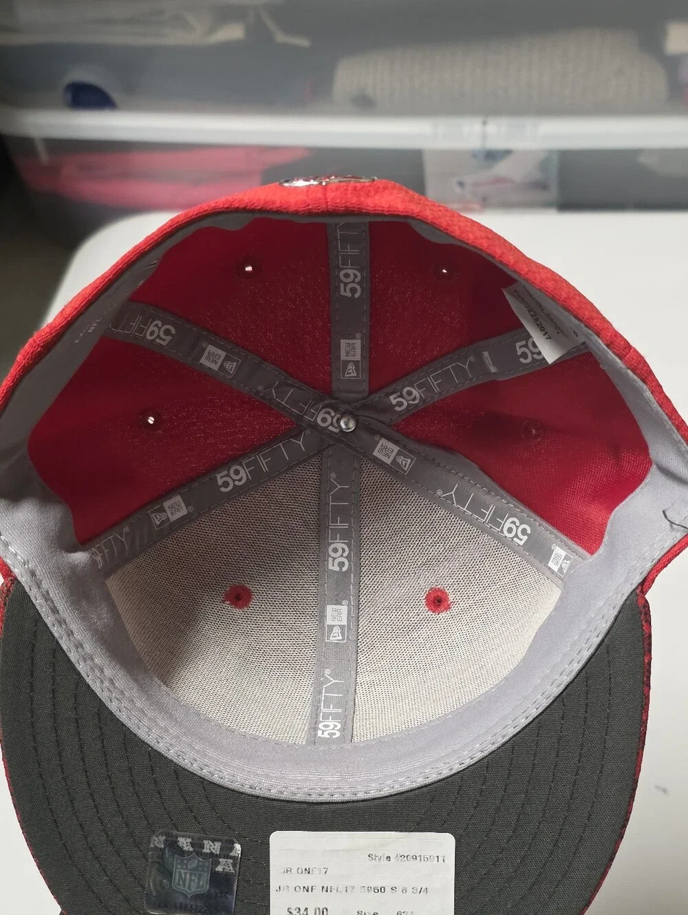 New Era 59FIFTY NFL Fitted Caps Lot of 2 Packers/Buccaneers Size 6 3/4